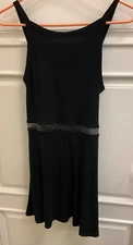 GARAGE Black Mini Tank Dress Size S/P Women's or Juniors Sheer Waist Sleeveless