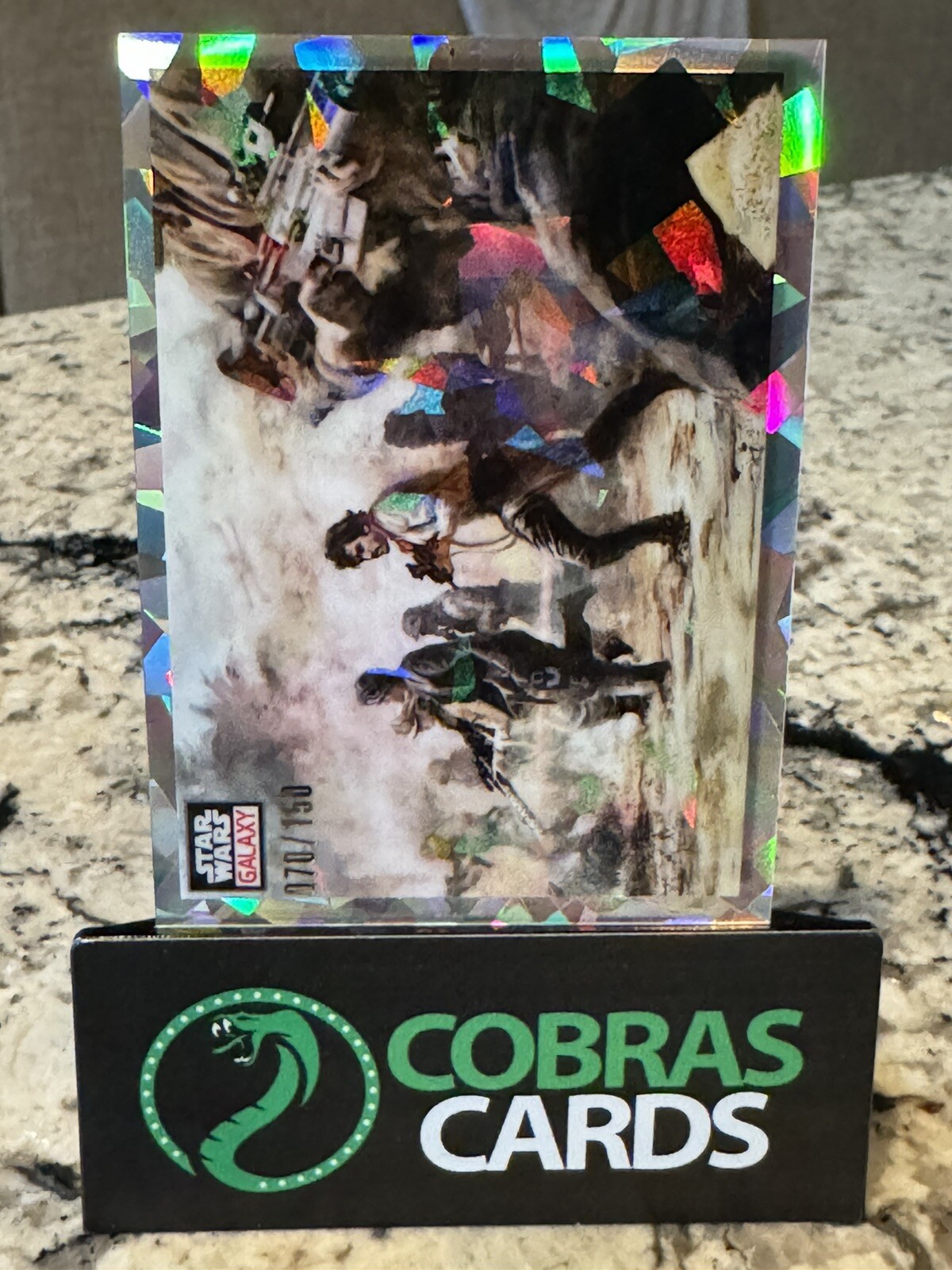 2023 Topps Chrome Star Wars Galaxy Atomic Refractors #95 Storming Rebels /150