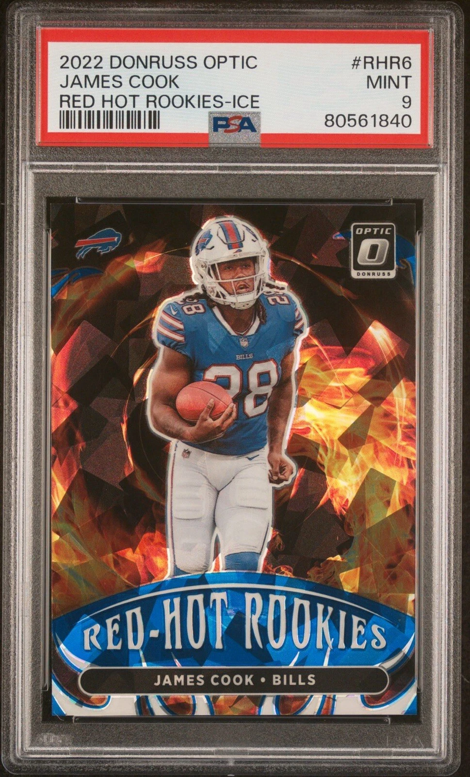 James Cook Panini Donruss Optic Red Hot Rookies #RHR6 Ice