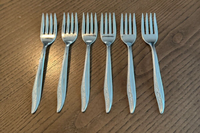 #ad Sears Roebuck Fashion Stainless USA Rose Texture Flatware Your *CHOICE* $1.88
