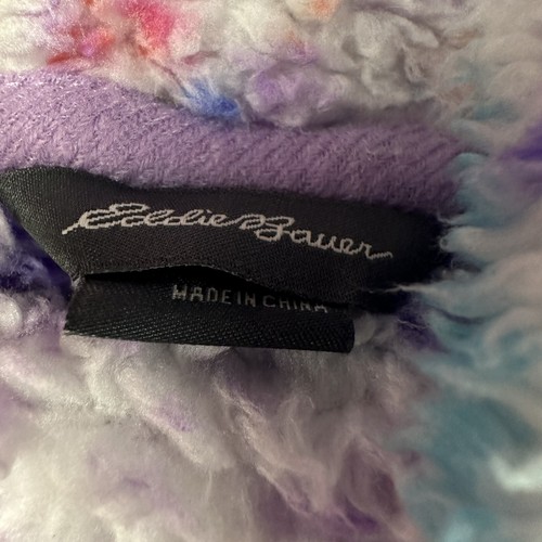 Eddie Bauer Quest Plush Fleece Jacket Girls Small 7/8 Colorful Hiking Outdoor - Picture 10 of 12