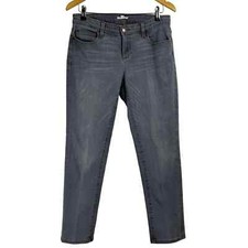 EILEEN FISHER Size 4 Organic Stretch Ankle Jeans Gray Slim
