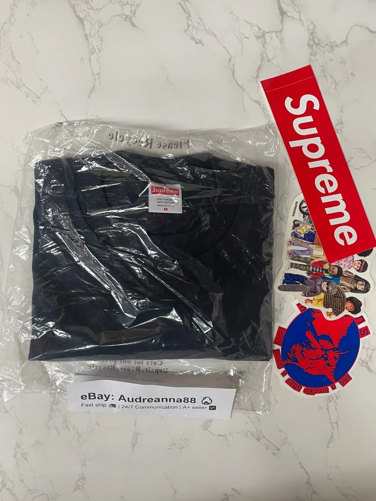 Tee shirt Supreme TONAL BOX LOGO MARINE NEUF SCELLÉ 100 % AUTHENTIQUE 