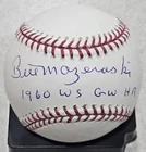 Bill Mazeroski 1960 WS Game 7 HR Signed Autographed Baseball PSA Graded 9.5 Mint