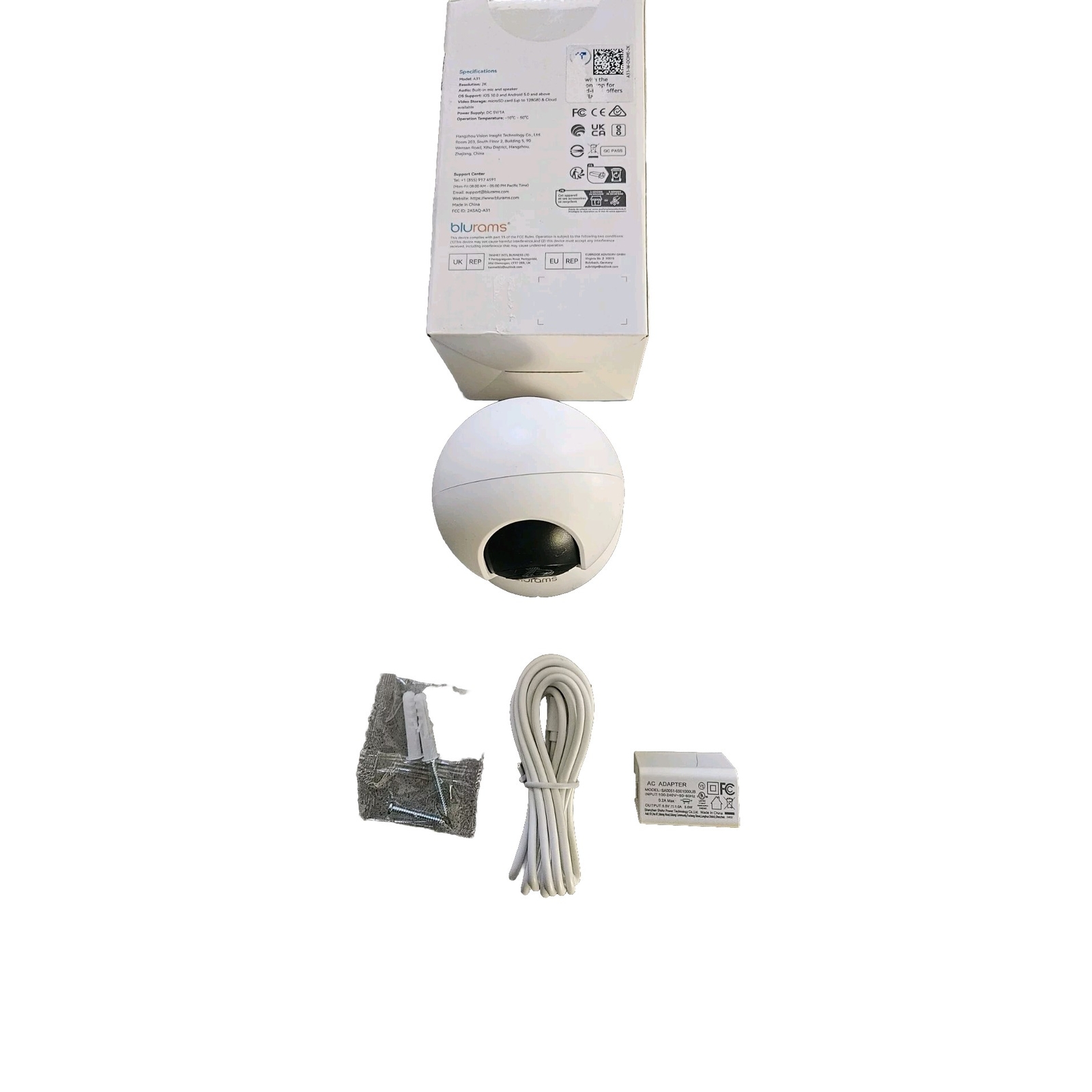 Blurams 2K Home Security Security Camera Works with Alexa & Google Assistant...