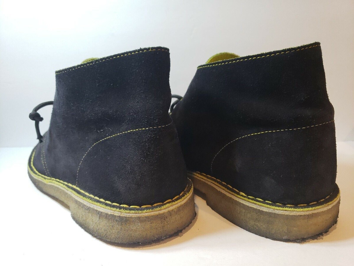 Clarks Originals Desert Black/Yellow Suede Men's Oxford 61274