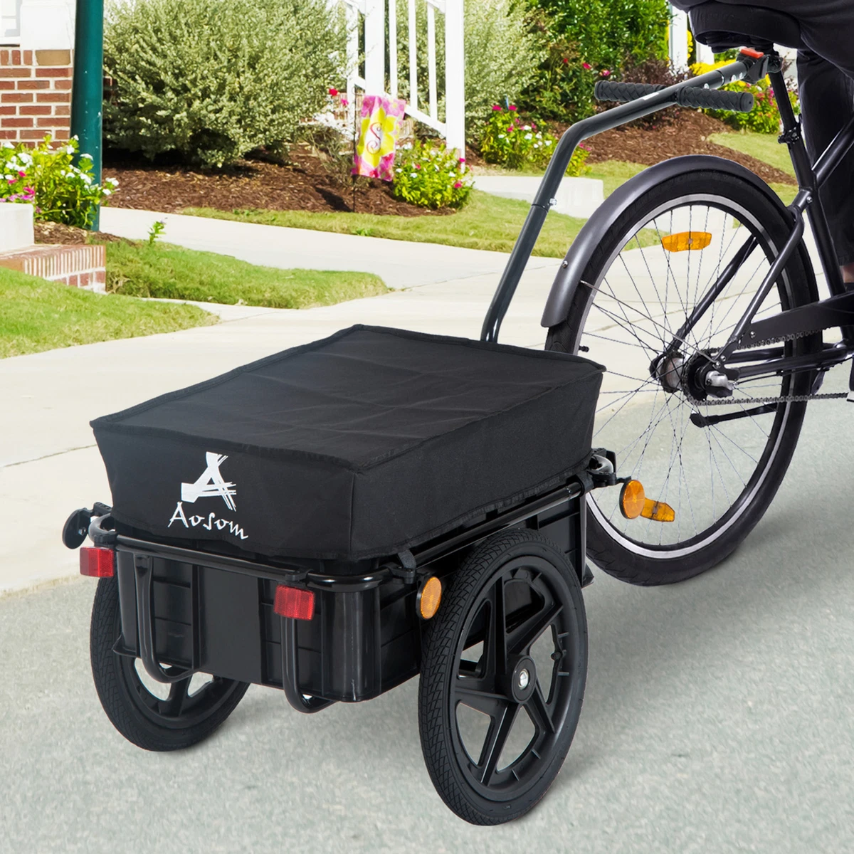 Aosom single wheel hotsell bike trailer