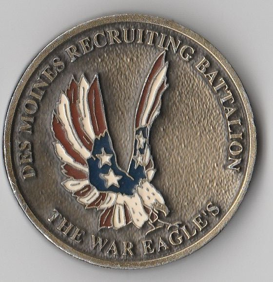 Des Moines Recruiting Battalion  Challenge Coin 1.75