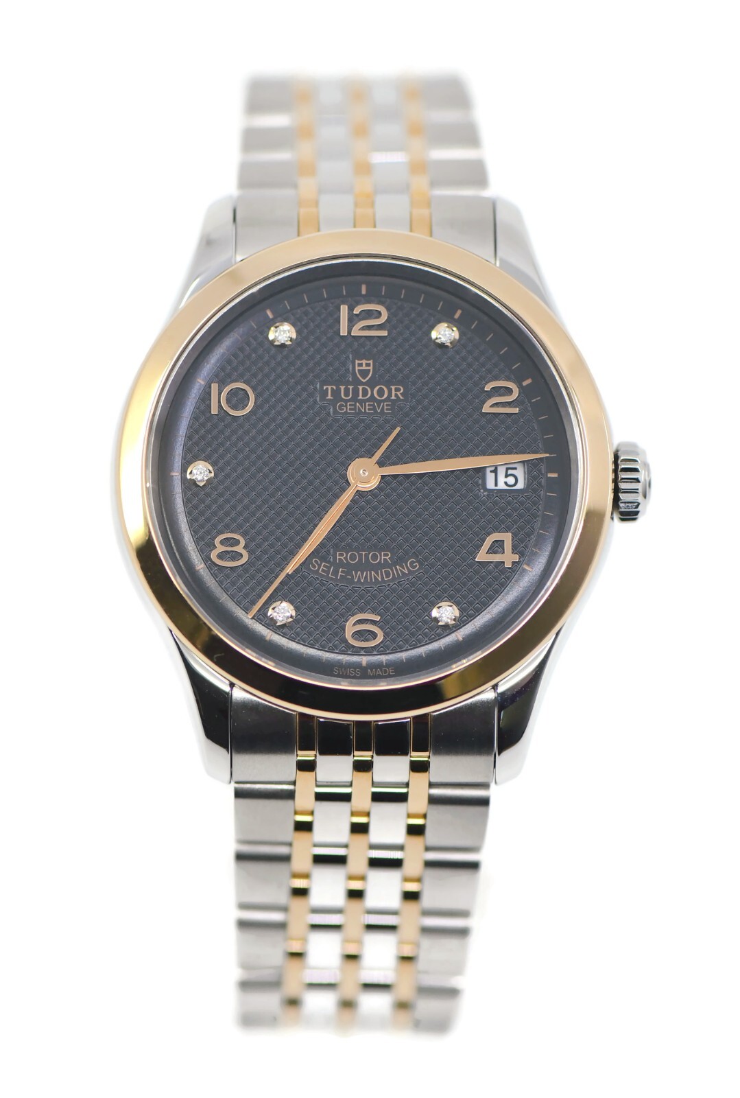 Tudor 1926 Diamond 18K Gold Stainless Steel Watch Ref 91451