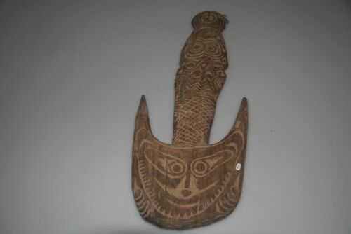Sepik PNG FOOD HOOK WOODEN CARVED FIGURE Oceania Art - Picture 2 of 8