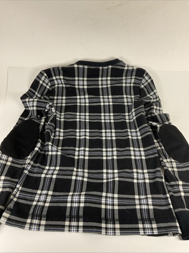 LRL Lauren Jeans Co Woman Plaid Long Sleeve Shirt Suede Elbow Patches SZ PM - Picture 11 of 12
