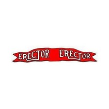  2 ERECTOR PENNANTS White Lettering for GILBERT ERECTOR SET Parts