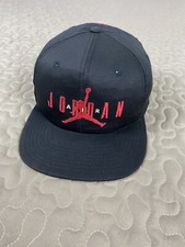 Nike Air Michael Jordan OG Snapback Hat Cap Black Jumpman Logo Vintage 90s