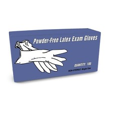 Powder-Free Latex Gloves, Large, 100/Box