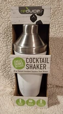  NEW Reduce 20oz Insulated Stainless Steel Cocktail Shaker - White