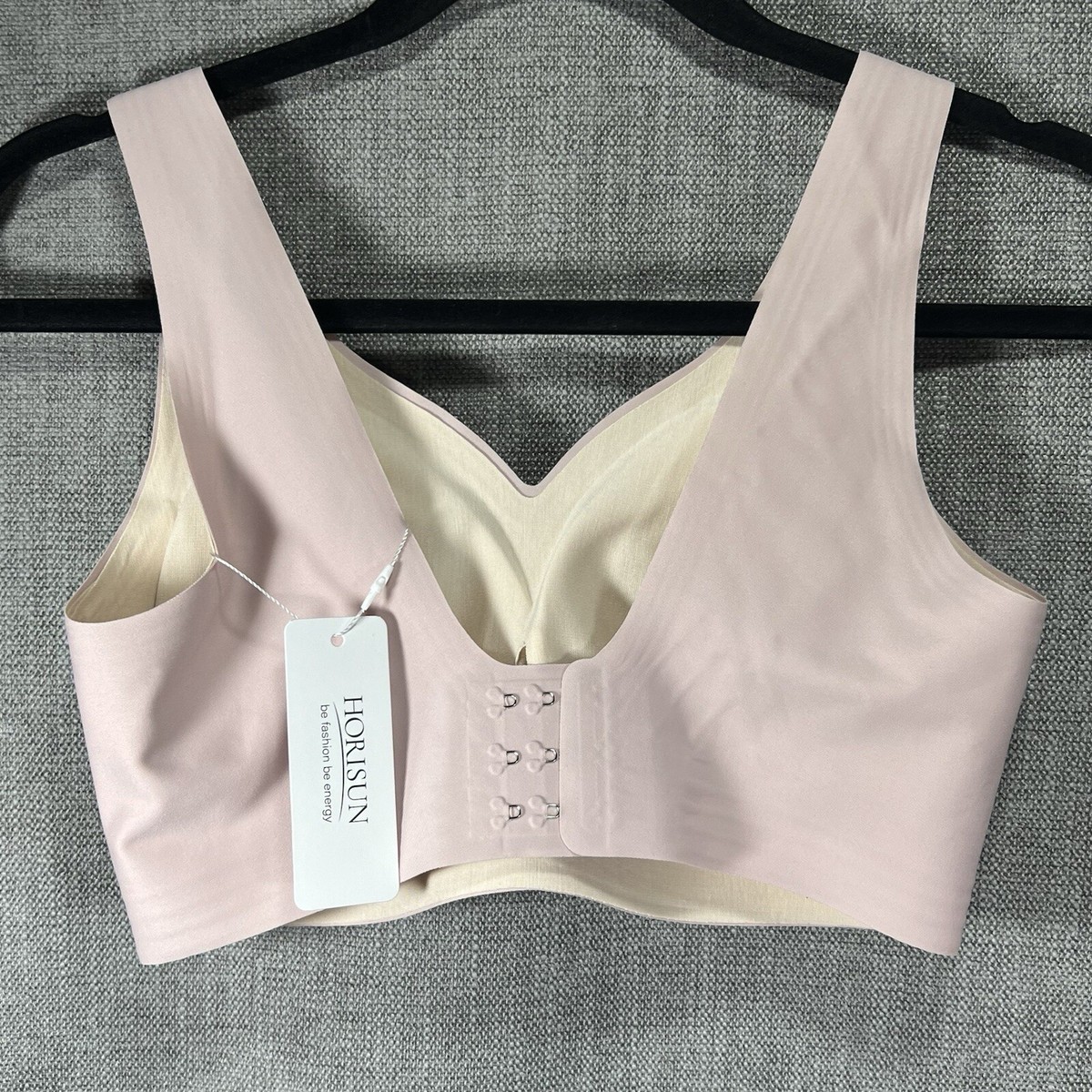 Horisun Bra Sz Small Push Up Seamless Full Coverage Wireless Pink