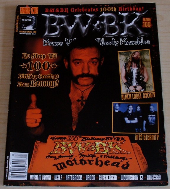 Bw Bk Brave Words Bloody Knuckles December 2006 Magazine Lemmy Black Label Vader Ebay Brave words and bloody knuckles. gbp
