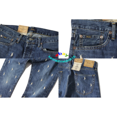 POLO RALPH LAUREN SULLIVAN SLIM EMBROIDERED PONY JEANS MENS SIZE
