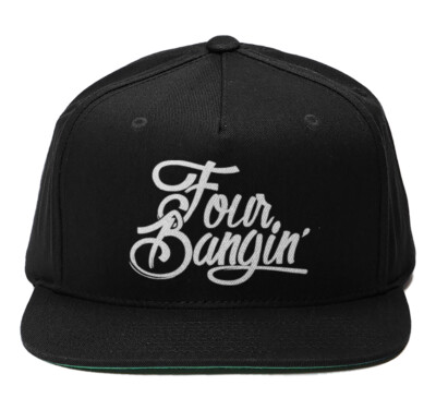 Four Bangin' - 4 Cylinder Engine Street Racing Cars Flat Brimmed Snapback Hat