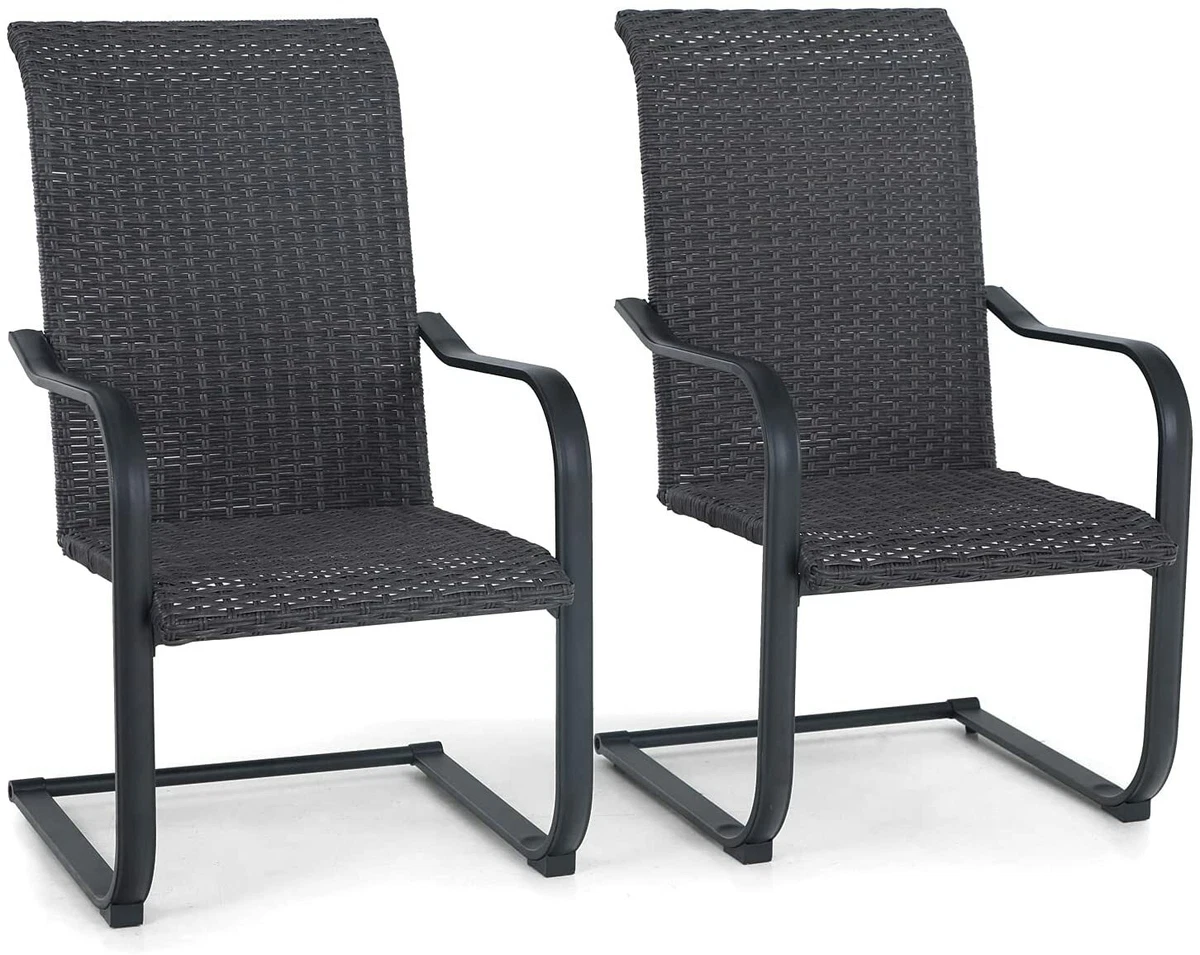 Wicker chair online metal frame