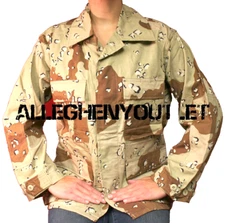 US Military Army 6 Color Desert Camo BDU SHIRT Chocolate Chip Medium Long NEW