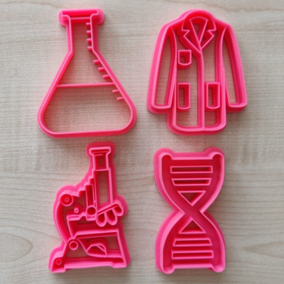 Biology Cookie Cutter Set, Biology Student Gift, Chemistry Science Biscuit Stamp