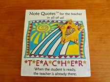 New Mailable Art Handmade Paper Note Quotes & Engraved Metal Star for Teachers 