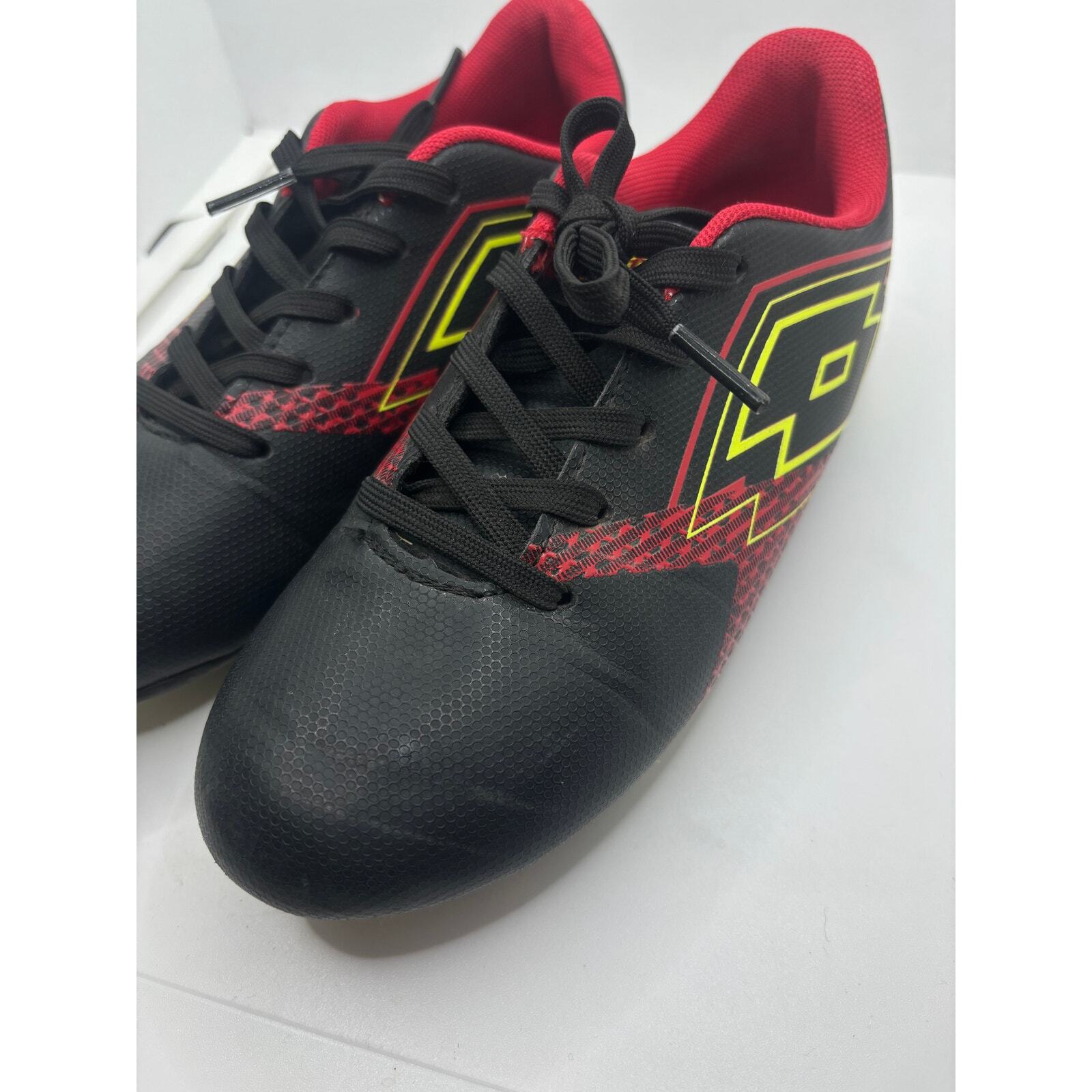 Scarpe da calcio ragazzo Lotto Forza rosse e nere taglia 2