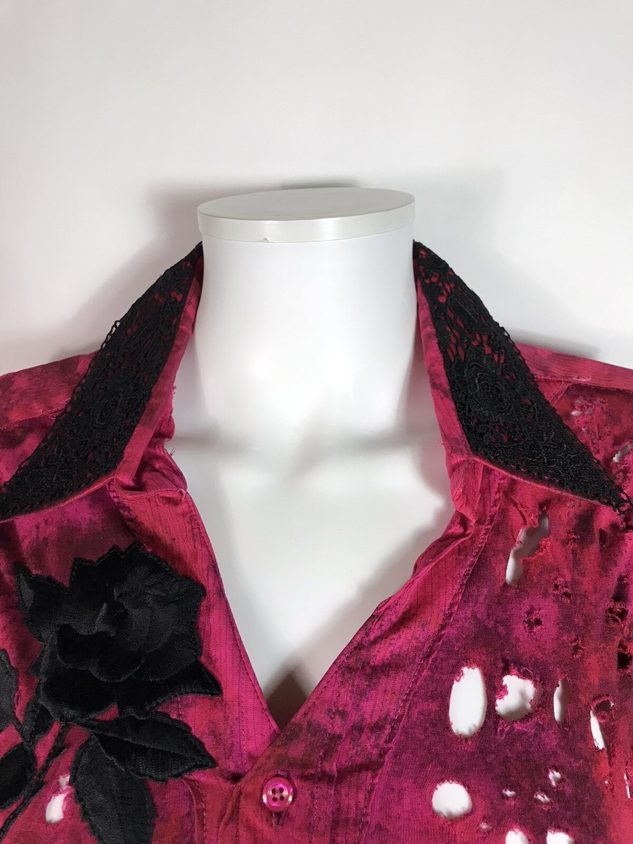 Vtg Jean Paul Gaultier Fuchsia Pink Cut Out Top S | eBay