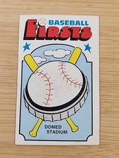 1976 Fleer Official Major League Patches Baseball Firsts #22 Domed Stadium