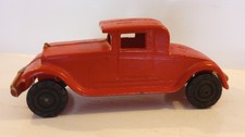 Red Cast Iron Toy Car Vintage Style Toy