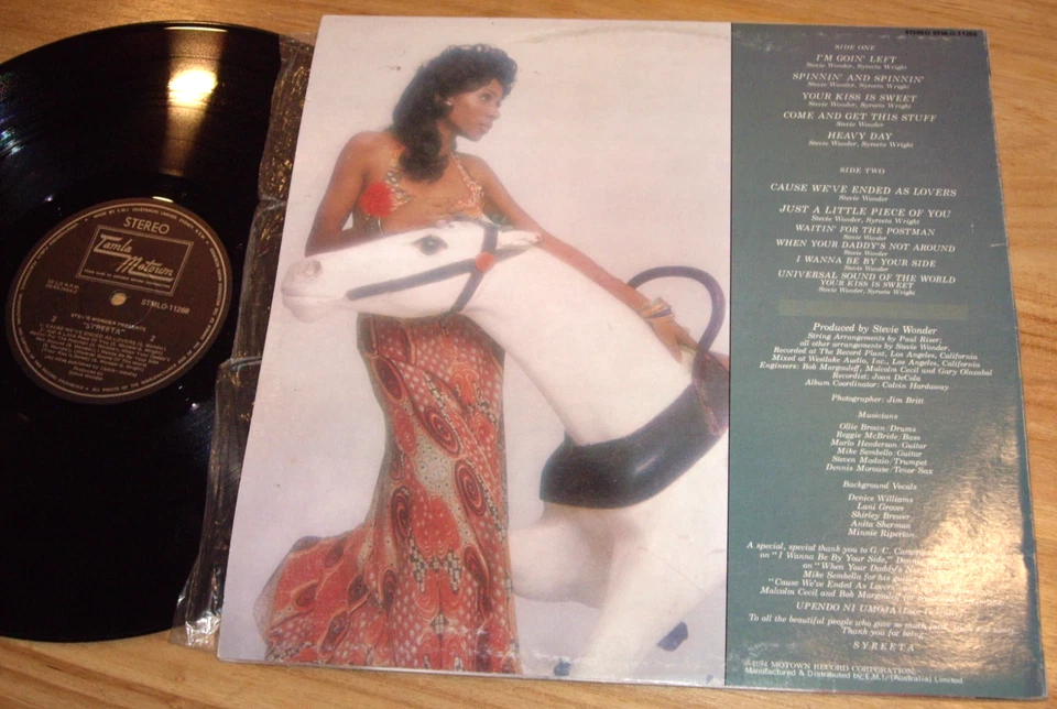 SYREETA / STEVIE WONDER *OZ 12" LP ' STEVIE WONDER PRESENTS SYREETA ' 1973 VGC+ - Image 2 of 2