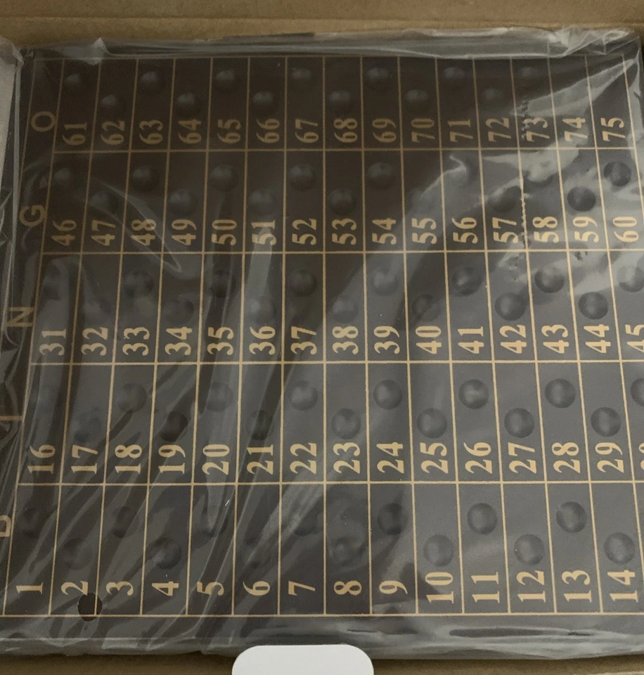 Pavilion Games Deluxe Wooden Bingo Metal Ball Hopper Cards Chips Mahogany Finish - Image 3 of 4