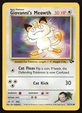 Giovanni's Meowth 74/132 Common Gym Challenge Pokemon Unlimited LP on eBay