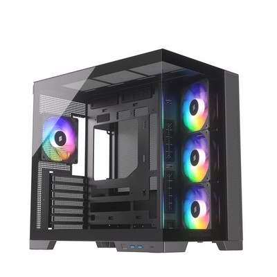 Silentware View A-RGB Black Midi Tower PC-Gehäuse Glas 4X 120mm RGB PWM Lüfter