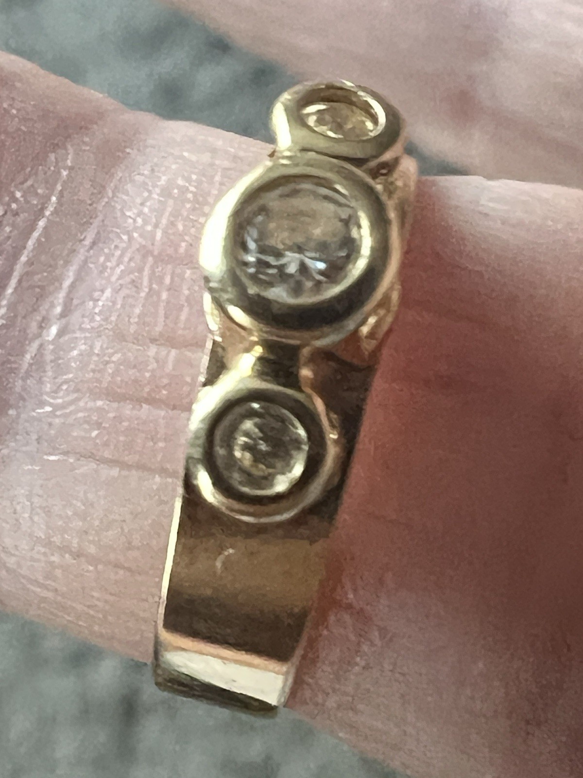 Mexico 14K Gold Diamonique DQ Cubic Zirconia CZ Toe Ring