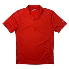 Nike Polo Shirt Mens S Small Red Victory Golf Dri Fit Tour Performance