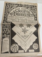 Alte Zeitung Stickerei Le Journal des Brodeuses August 1951 Vintage Lyon