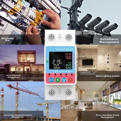 Einphasiger Leitungsschutzschalter Messgerät mit WLAN und Echtzeit-Energieeinbl