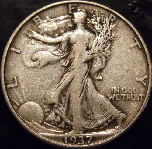 1937-D Walking Liberty Half Dollar Choice Original VF