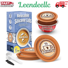 Reusable Lids for Nespresso Pods Vertuo, 3Pcs Food Grade Silicone Caps