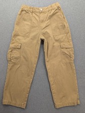 Aeropostale Cargo Pants Womens Medium Beige Utility Straight Leg Elastic Waist