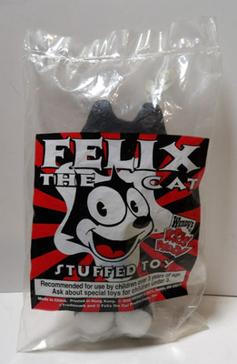 Vintage 1996 Wendy's Fast-Food Hamburgers Felix The Cat Plush Stuffed Toy NOS 5''