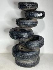 Alpine Outdoor 7-Tier Cascading Tire Water Fountain w/ LED Lights Home Decor 31”