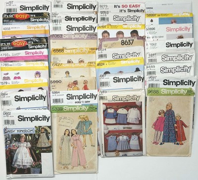 Lot of 34 Simplicity Patterns for Children Ages 3-8* Mixed Garments Uncut