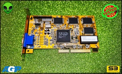  S3 TRIO 3D/2X 4MB AGP 2X FASTWARE VIDEO CARD #NDE3BB