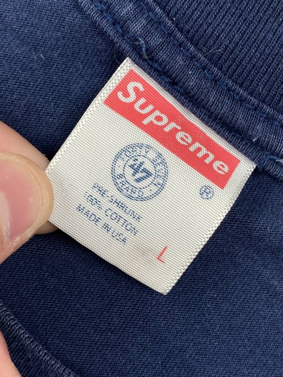 Supreme New York Yankees Box Logo T-Shirt Men Size L Blue | eBay