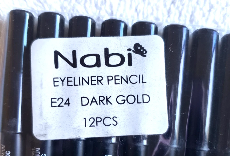 Eyeliner Pencil Dark Gold Color 12 Eyeliner Pencils Lot 7" Long - Image 3 of 4