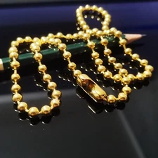 5mm Huge 16-30inch Stainless Steel Gold Color Ball Chain Beads Necklace Fashion