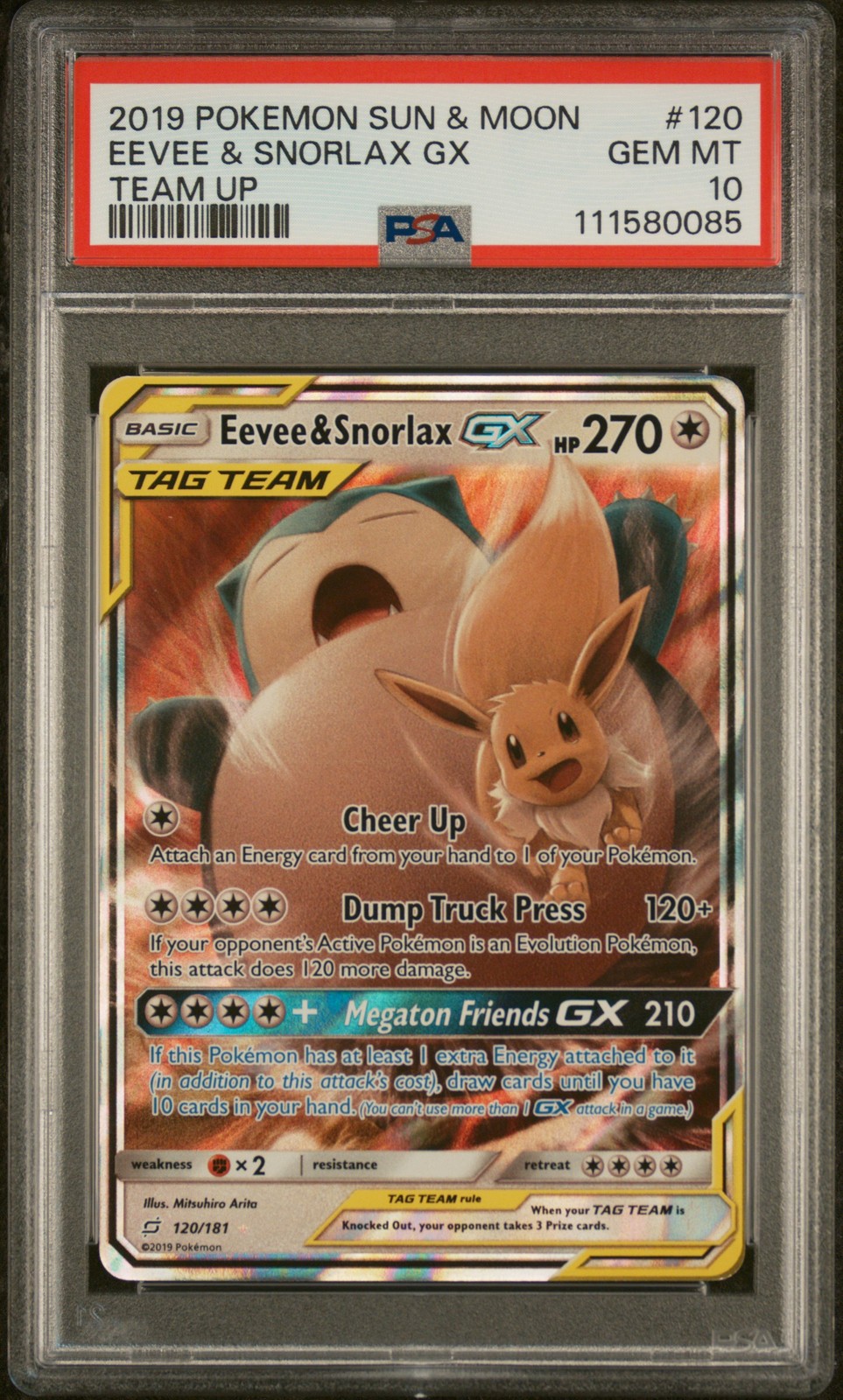 EEVEE SNORLAX GX SM169 PSA 10 ENGLISH EEVEE SNORLAX GX SM169 PSA 10 ENGLISH